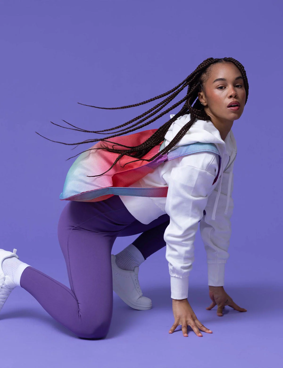 Sac à dos et sac de courses 2-en-1 Notabag – Rayures et dégradé « Gradient Sunbeam », vue détaillée 2 | One Horizon