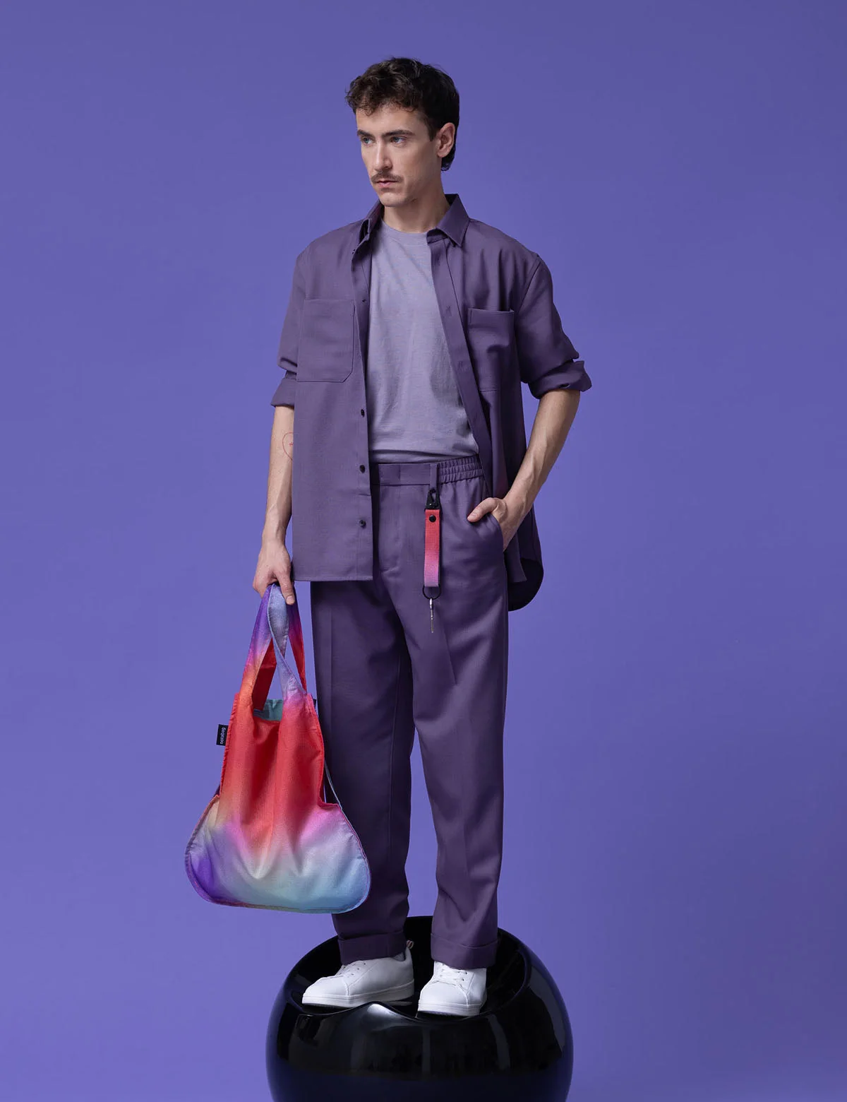 Sac à dos et sac de courses 2-en-1 Notabag – Rayures et dégradé « Gradient Sunbeam », vue détaillée 4 | One Horizon