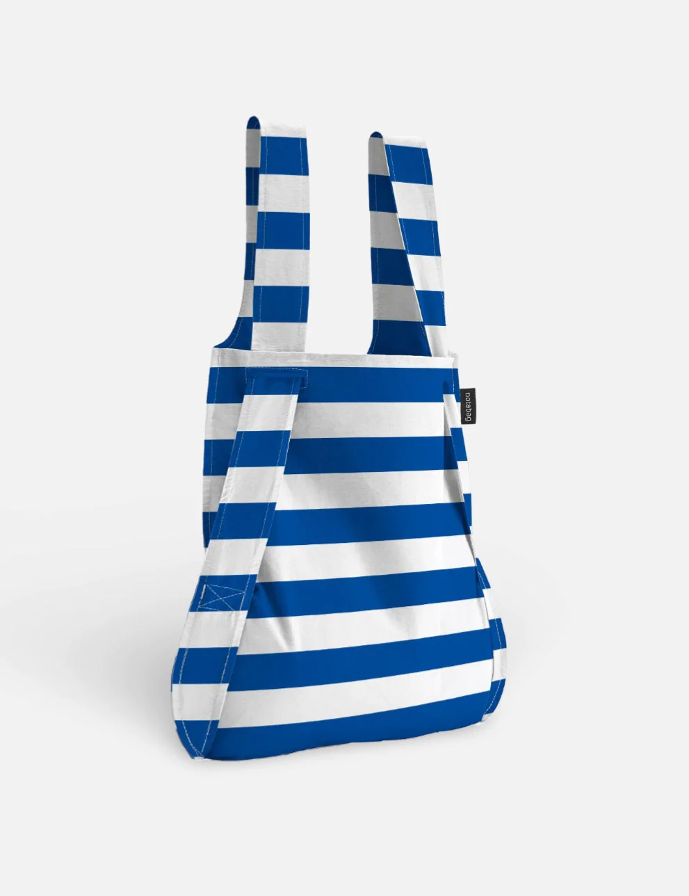 Sac à dos et sac de courses 2-en-1 Notabag – Rayures et dégradé de rayures bleu marine | One Horizon