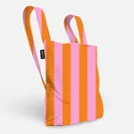 Sac à dos et sac de courses 2-en-1 Notabag – Rayures et dégradé orange-rose, vue détaillée 3 | One Horizon