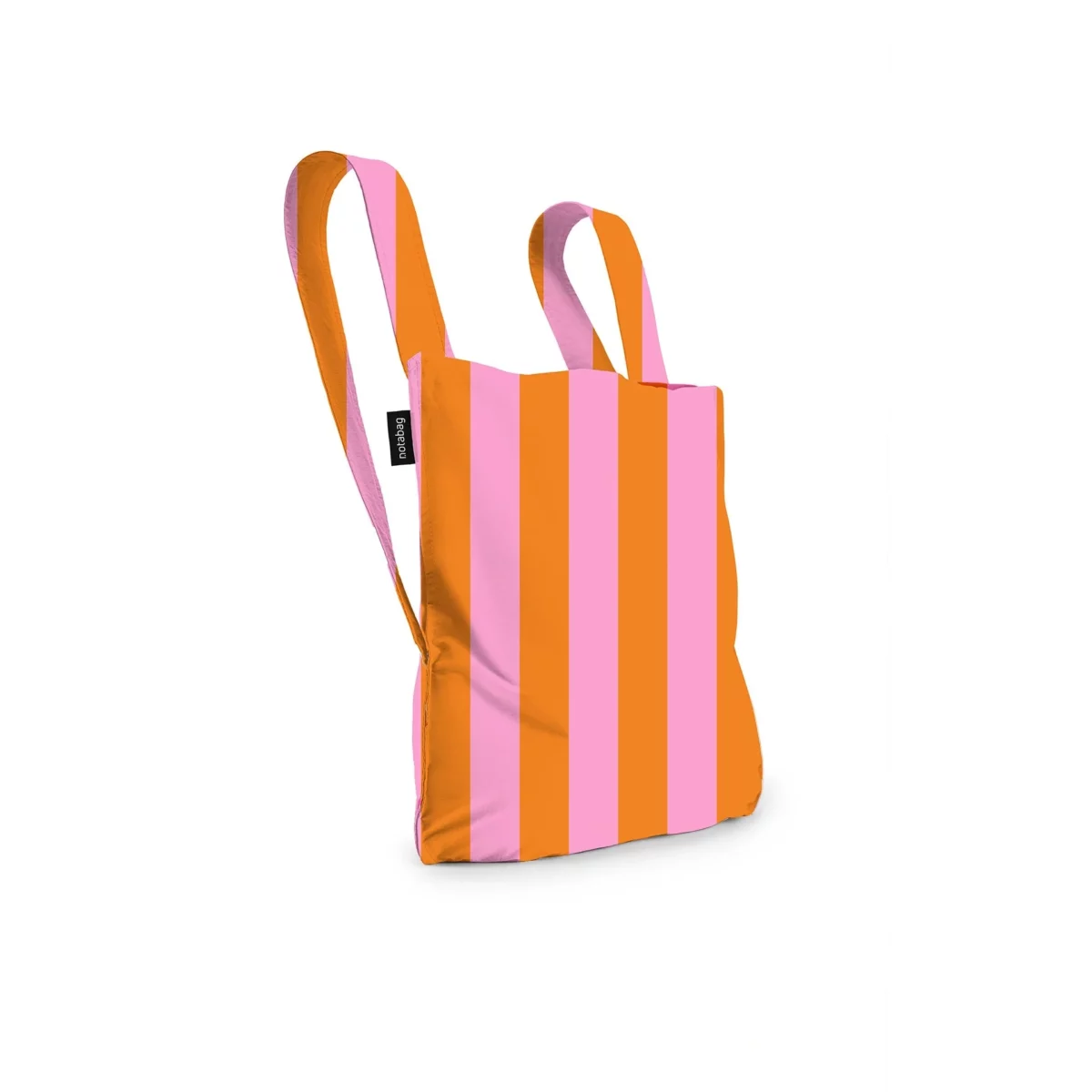 Sac à dos et sac de courses 2-en-1 Notabag – Rayures et dégradé orange-rose, vue détaillée 10 | One Horizon