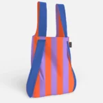Sac à dos et sac de courses 2-en-1 Notabag – Rayures et dégradé de rayures Royal | One Horizon