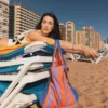 Notabag 2-in-1 Rucksack und Einkaufstasche – Streifen & Gradient Streifen Royal, Detailansicht 2 | One Horizon