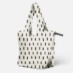 Sac à provisions pliable – Motifs et rayures Black Brush
