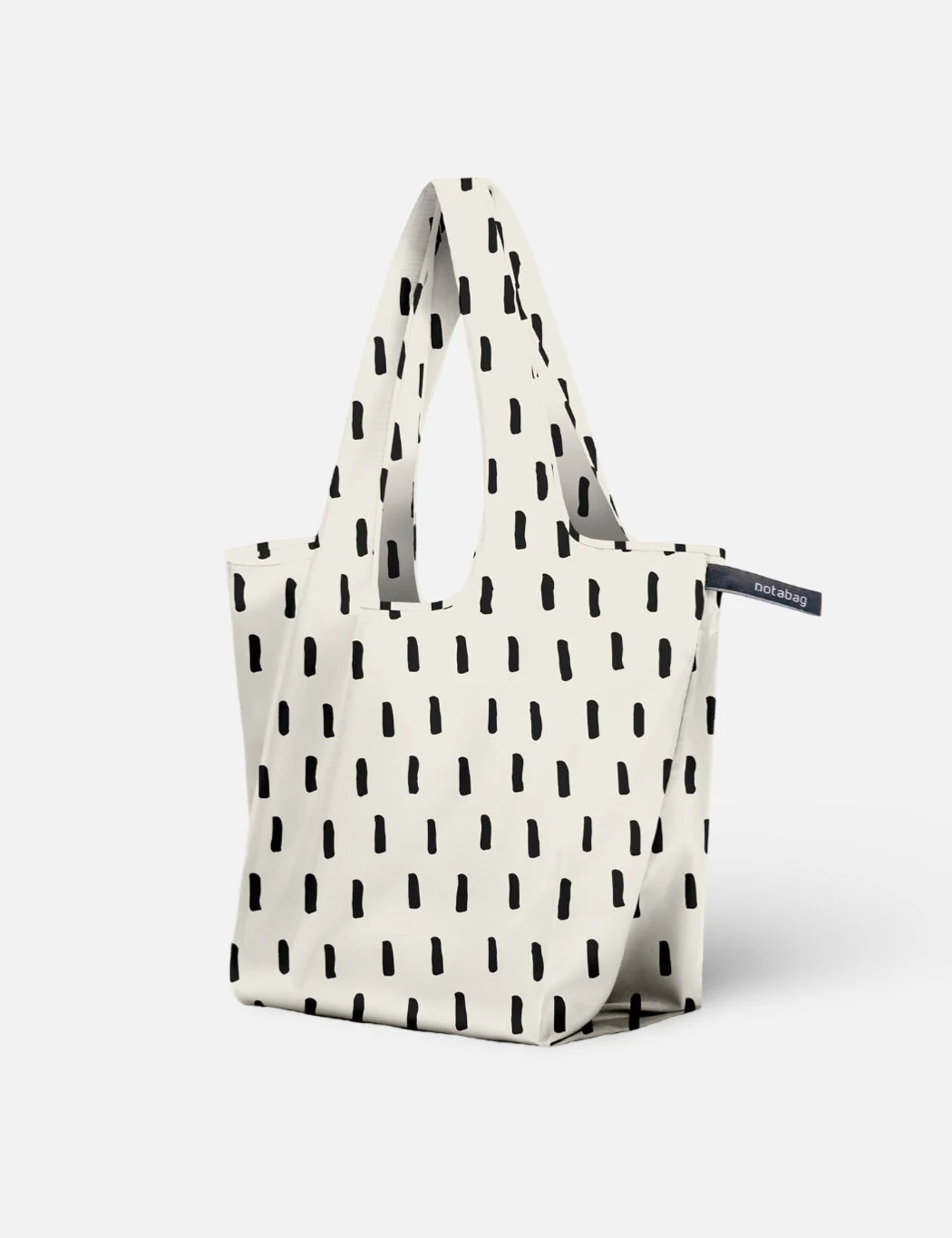 Sac à provisions pliable – Motifs et rayures Black Brush