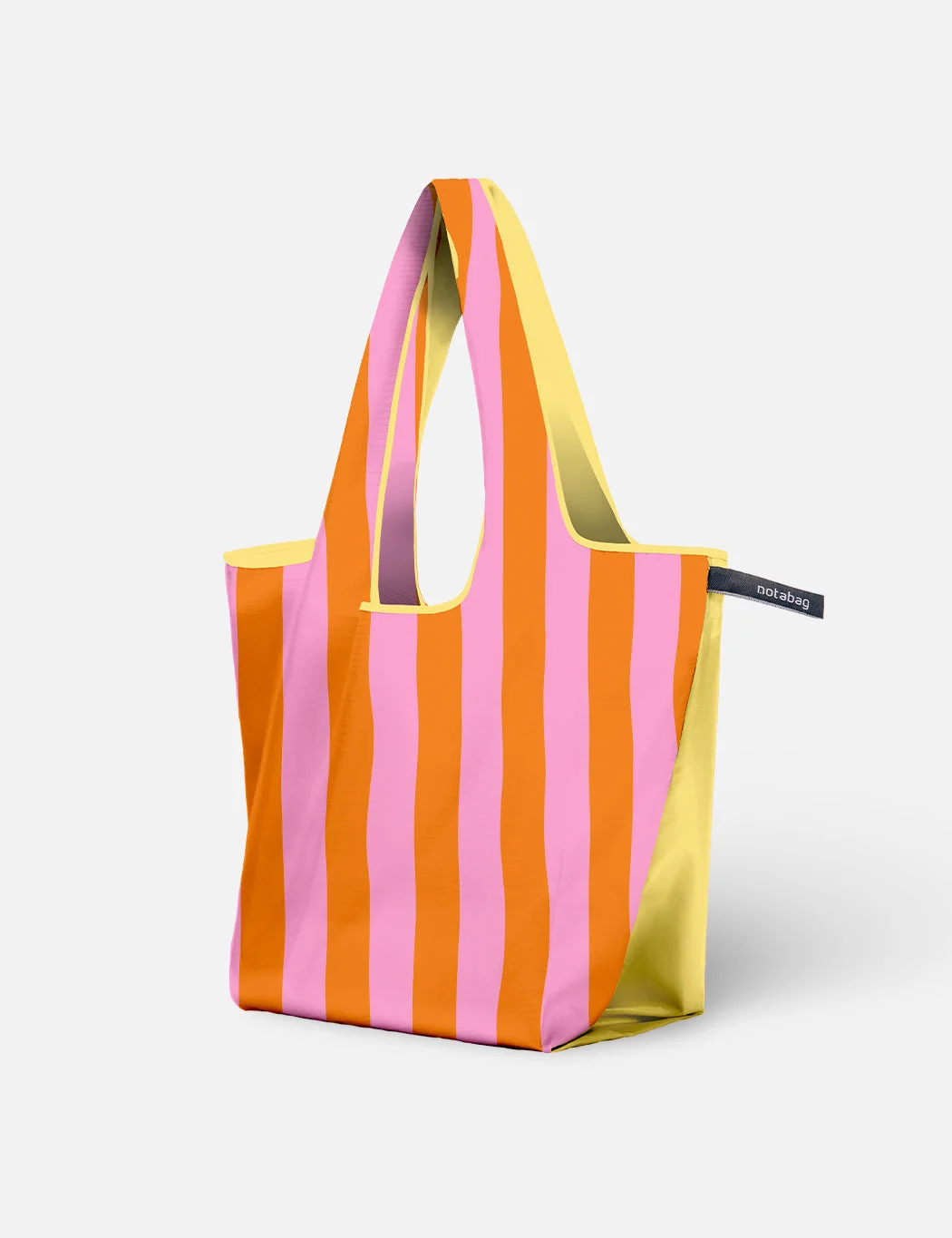Sac à provisions pliable – Motifs et rayures Rayures Vanille