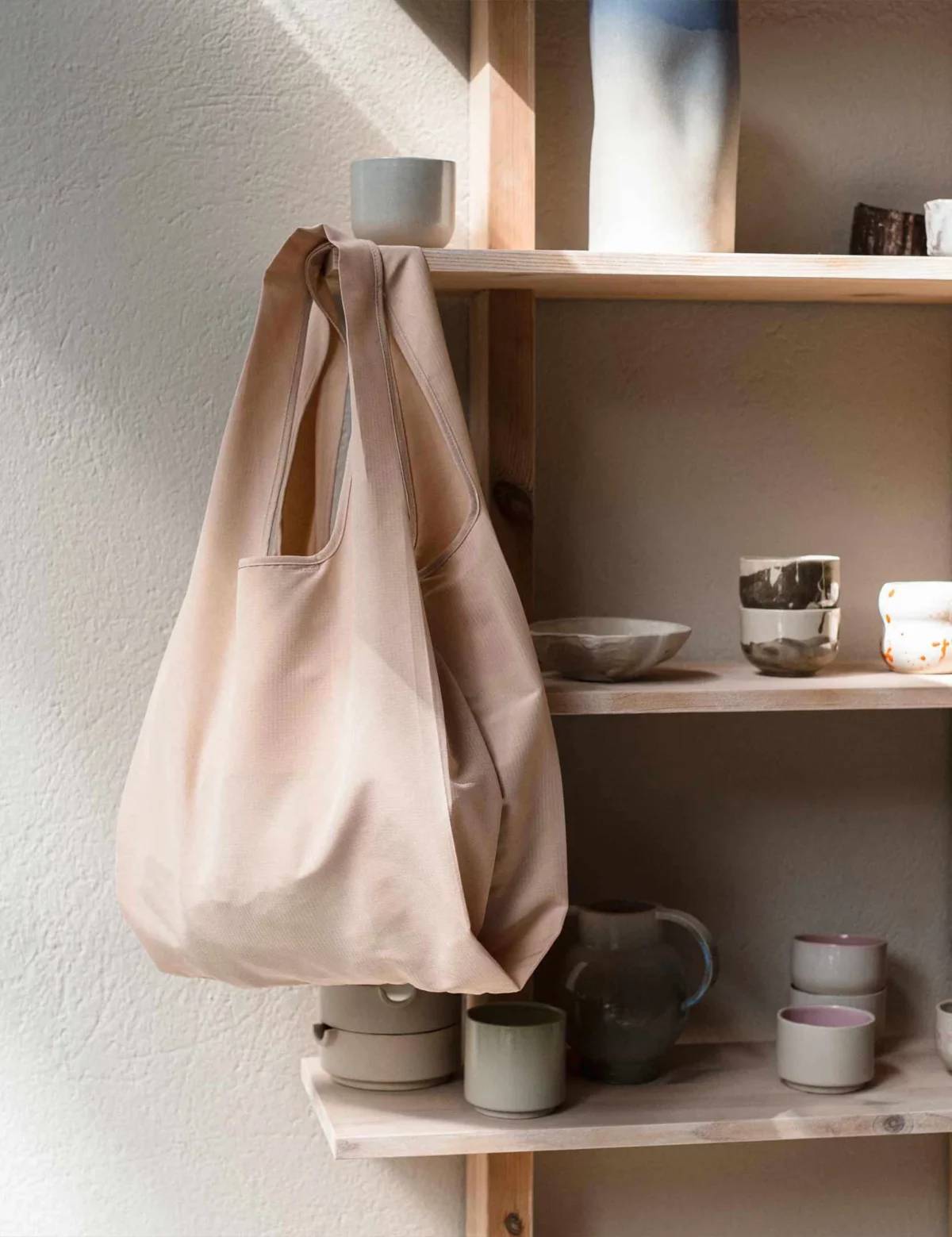 Notabag Faltbare Einkaufstasche – Uni Sand, Detailansicht 4 | One Horizon