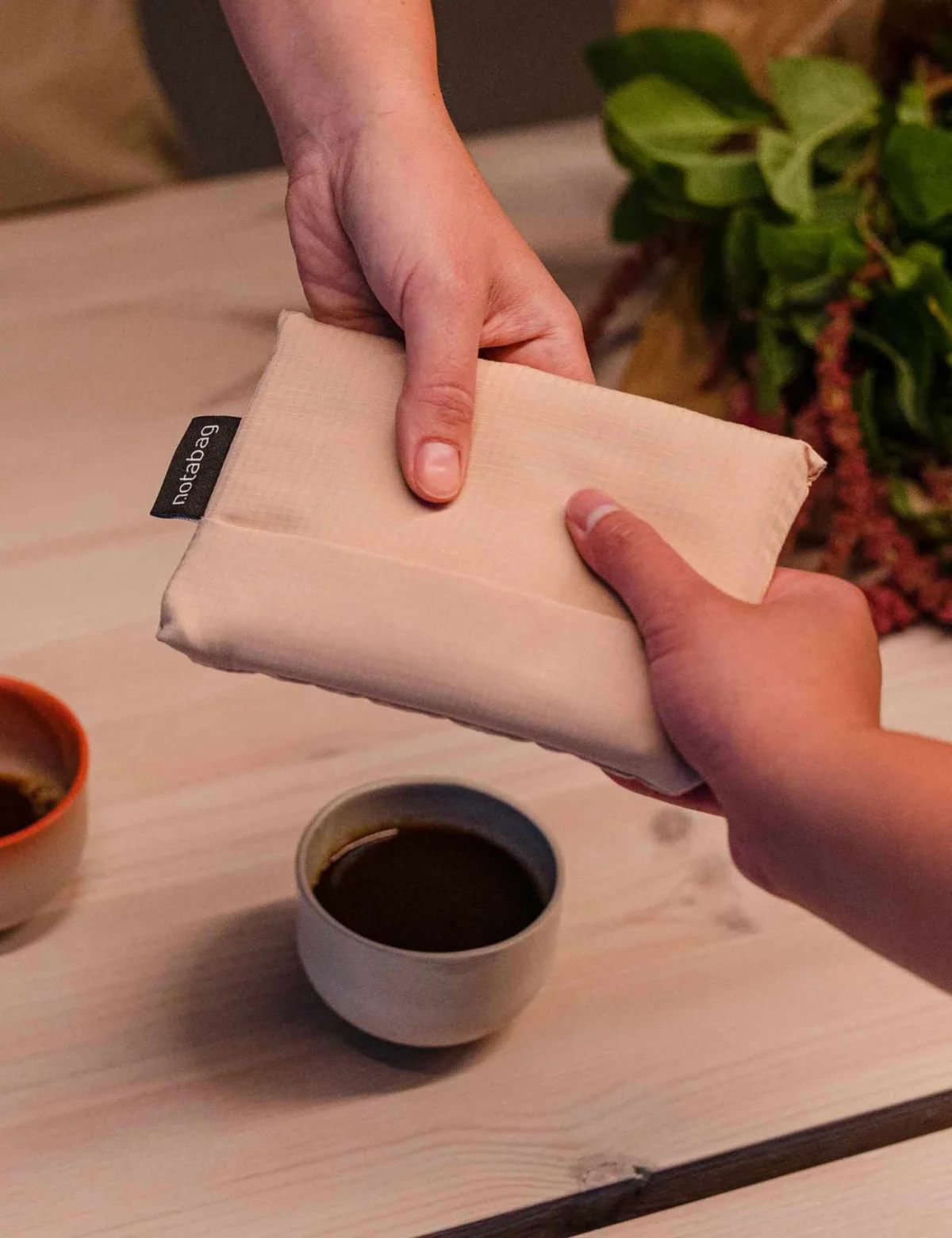 Notabag Faltbare Einkaufstasche – Uni Sand, Detailansicht 6 | One Horizon