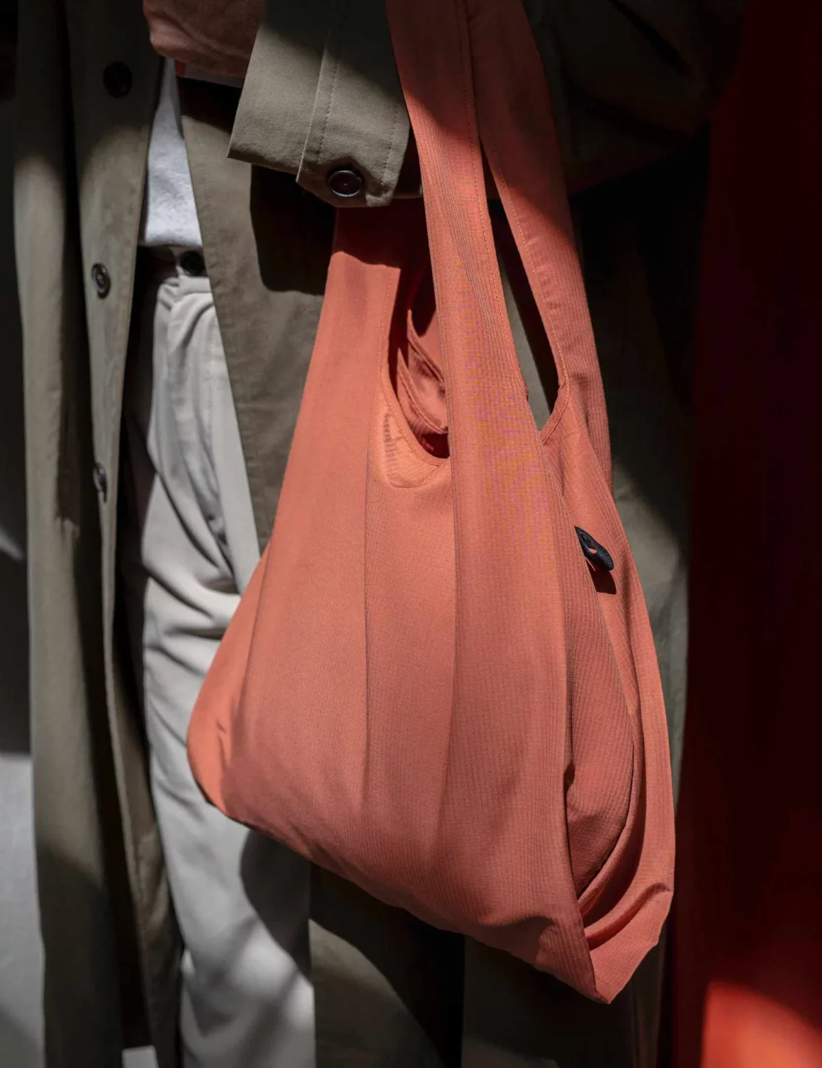 Notabag Faltbare Einkaufstasche – Uni Terracotta, Detailansicht 2 | One Horizon
