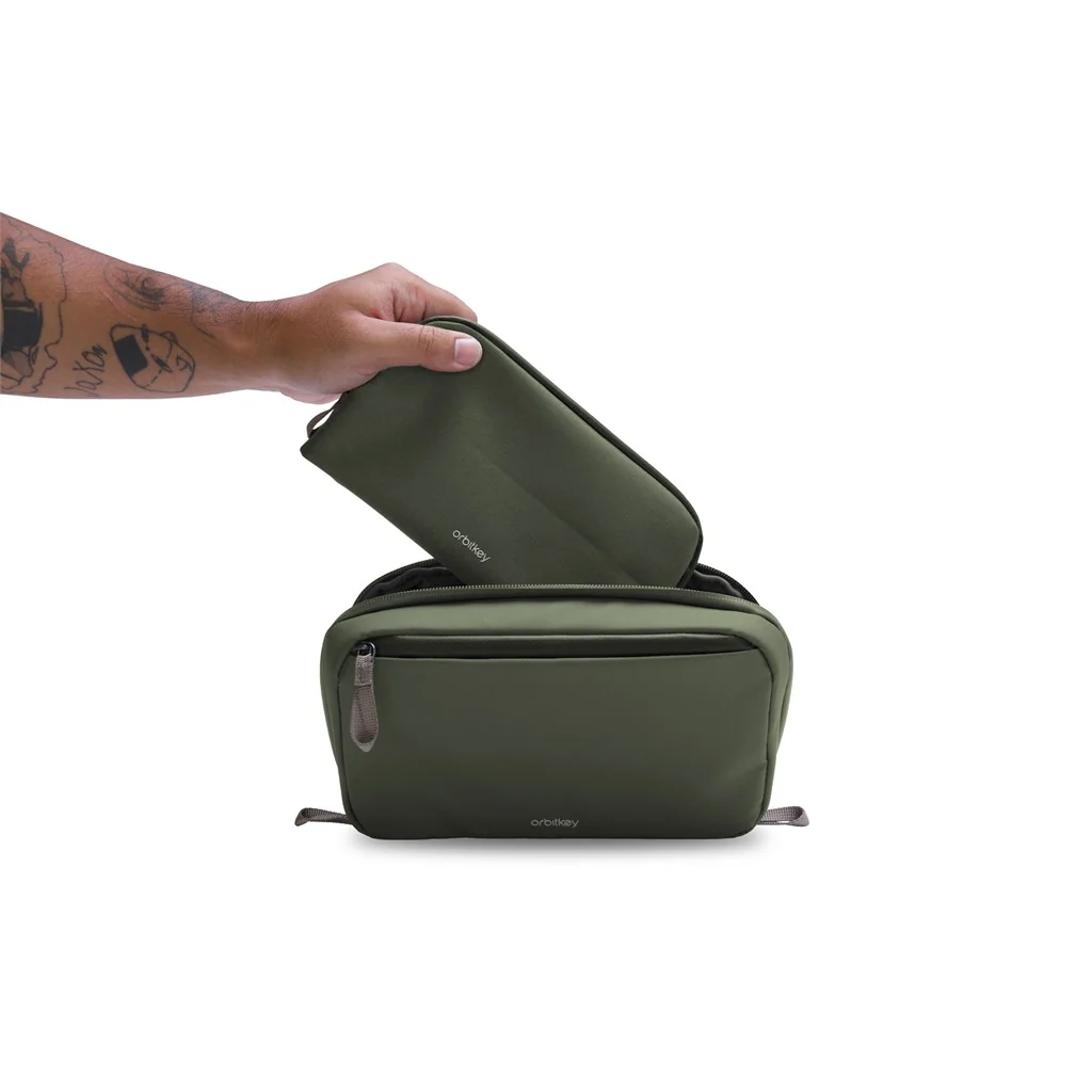 Orbitkey Orbitkey 2-in-1 Tech Pouch Olive, Detailansicht 11 | One Horizon
