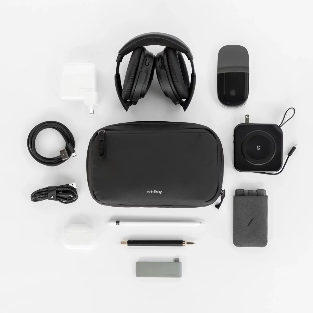 Orbitkey Orbitkey 2-in-1 Tech Pouch Schwarz, Detailansicht 6 | One Horizon