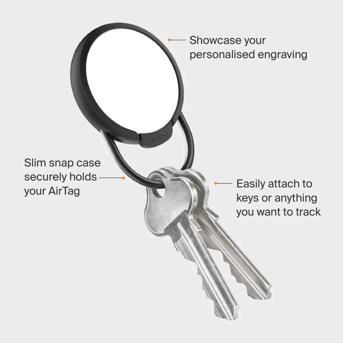 Orbitkey Orbitkey Airtag Case Silber, Detailansicht 5 | One Horizon