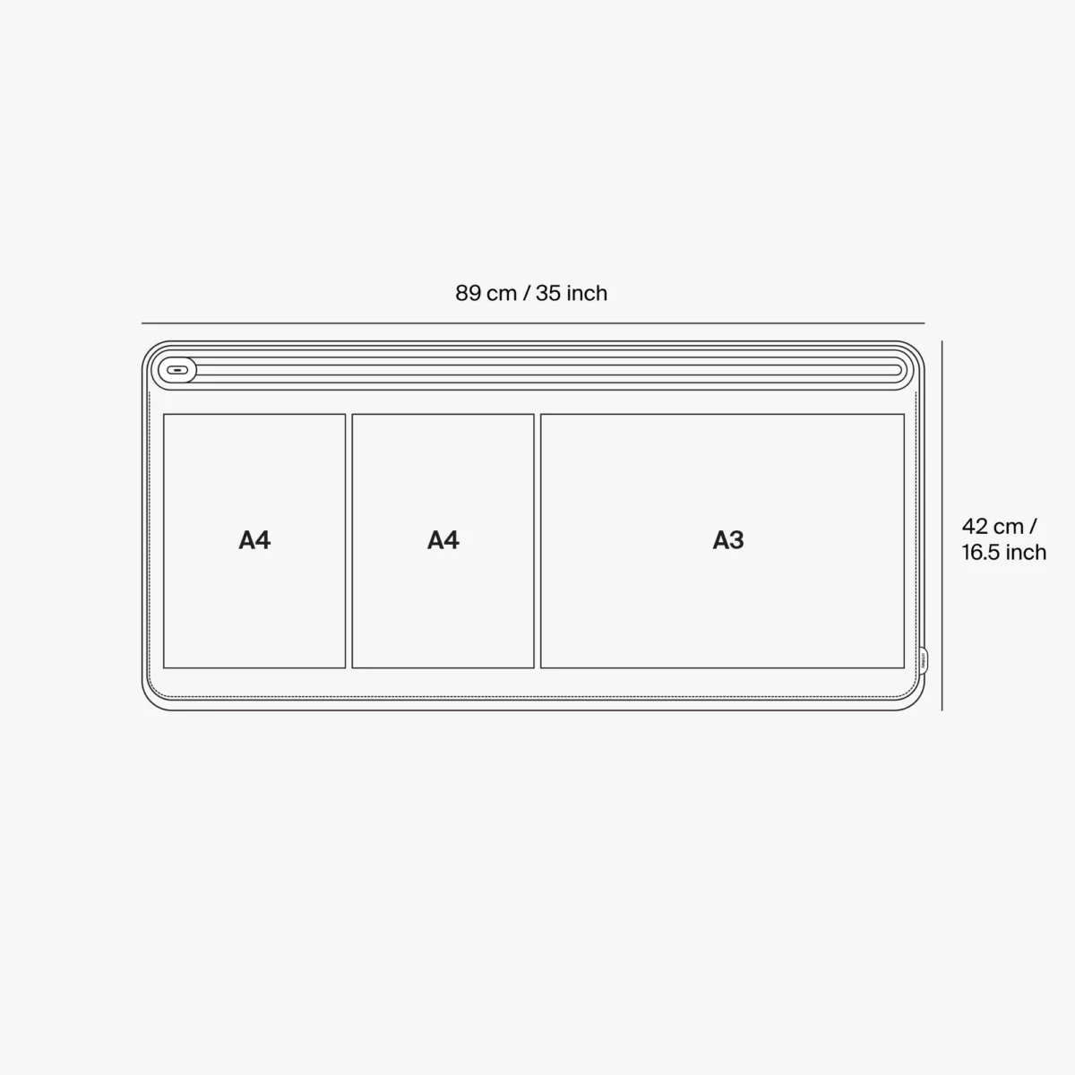 Orbitkey Orbitkey Desk Mat Large Schwarz, Detailansicht 8 | One Horizon