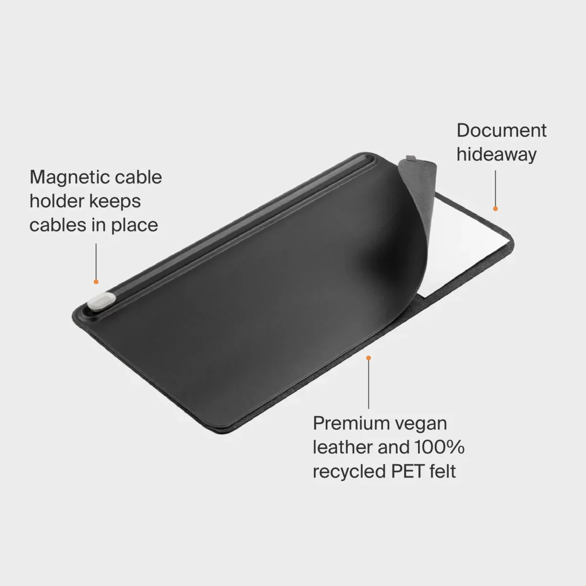 Orbitkey Orbitkey Desk Mat Medium Schwarz, Detailansicht 3 | One Horizon