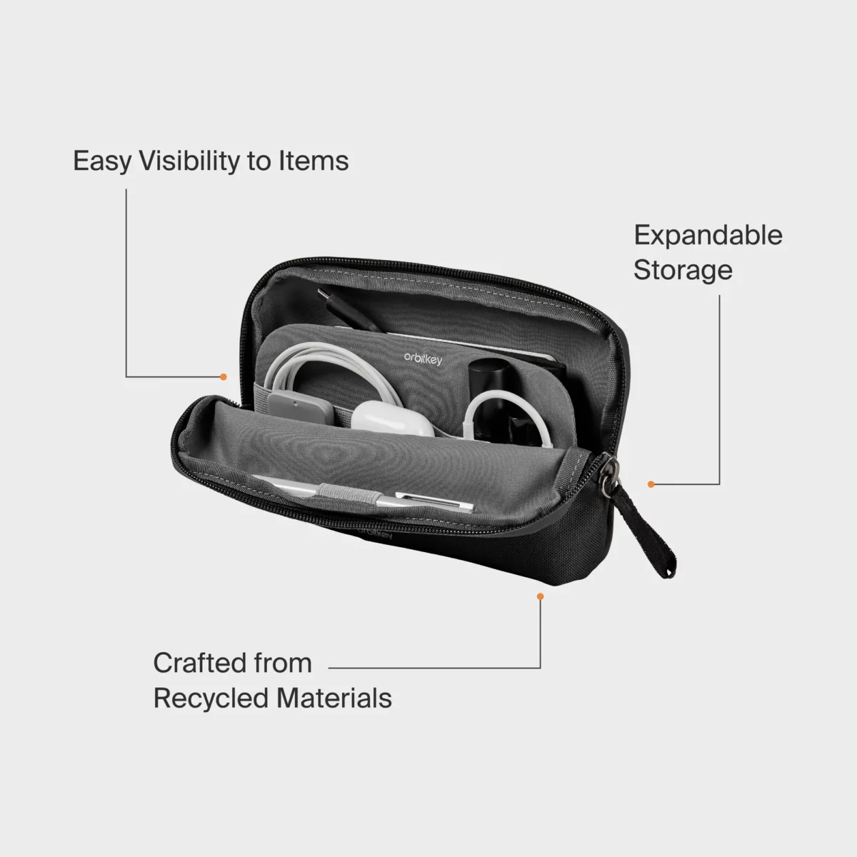Orbitkey Orbitkey Desk Pouch Olive, Detailansicht 6 | One Horizon