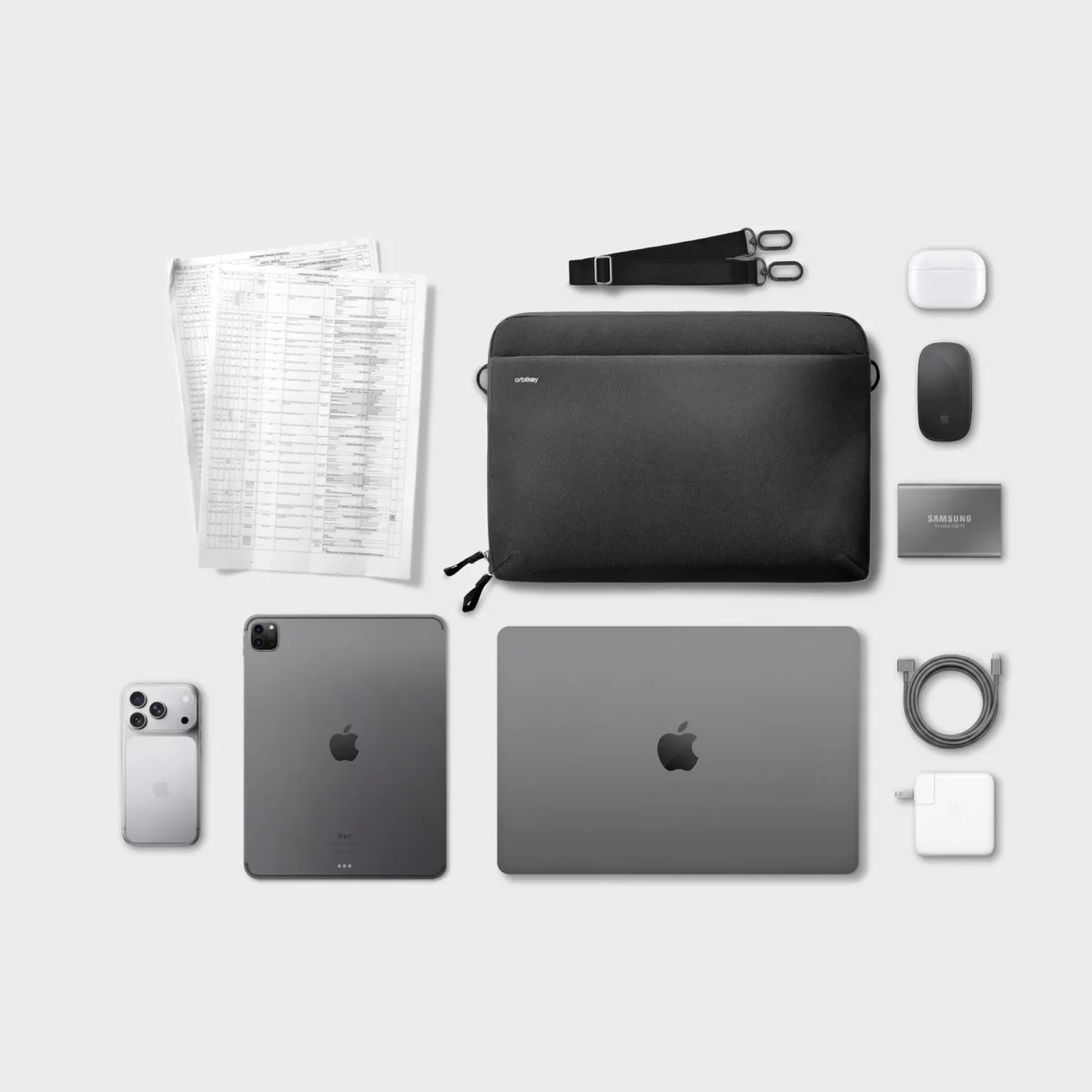 Orbitkey Essentials Laptop Sleeve 16" Schwarz, Detailansicht 7 | One Horizon
