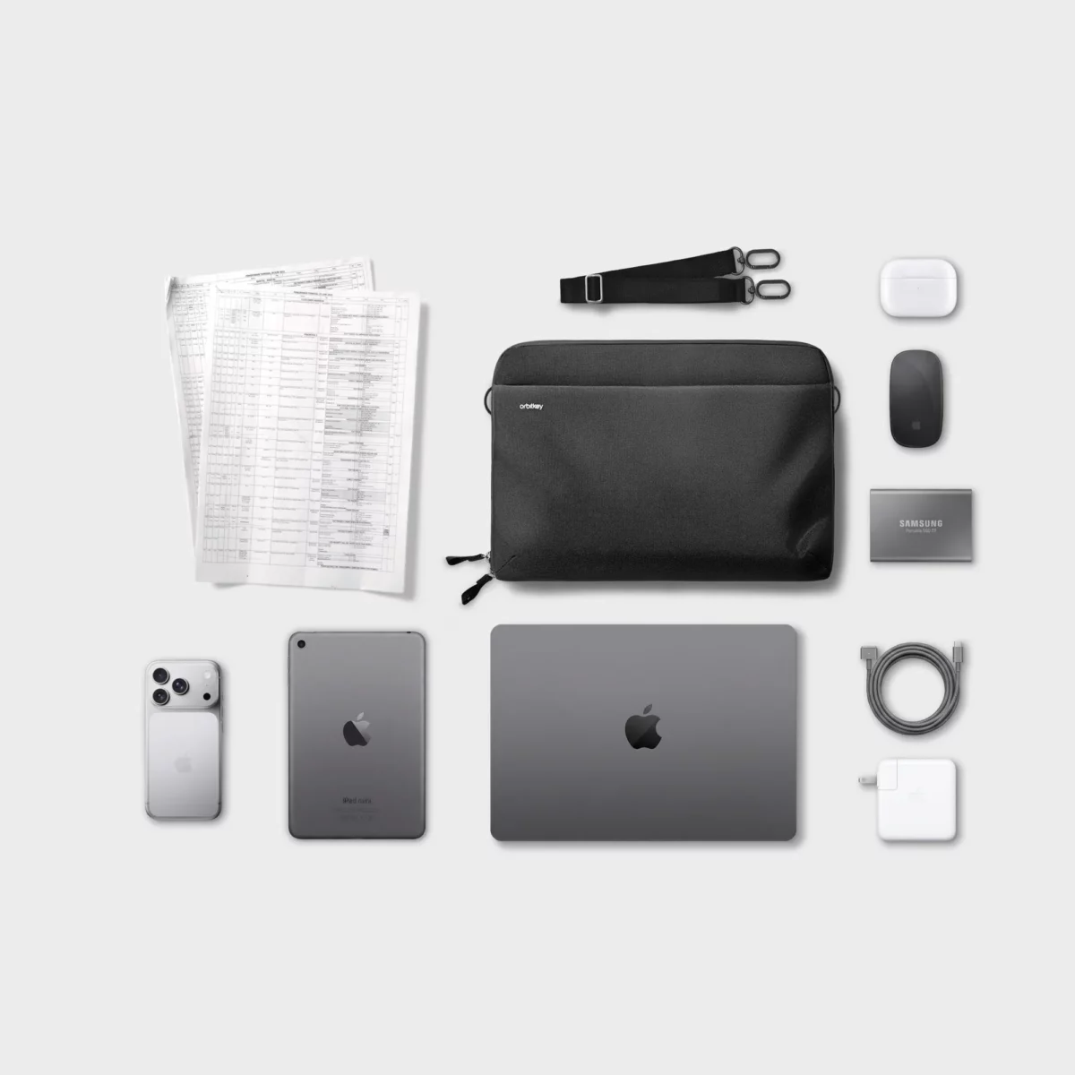 Orbitkey Essentials Laptop Sleeve 16" Schwarz, Detailansicht 11 | One Horizon