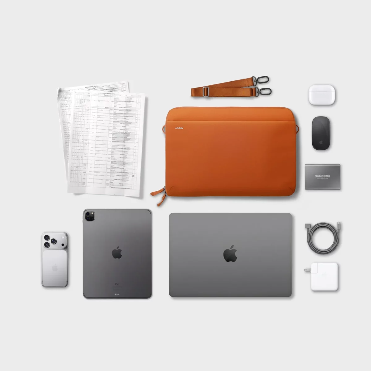 Orbitkey Essentials Laptop Sleeve 16" Terracotta, Detailansicht 6 | One Horizon