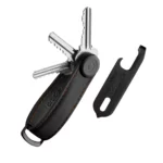 Orbitkey Gift Set Crazy Horse Leather Key Organiser + Multitool V2 Schwarz / Orange Naht, Detailansicht 2 | One Horizon