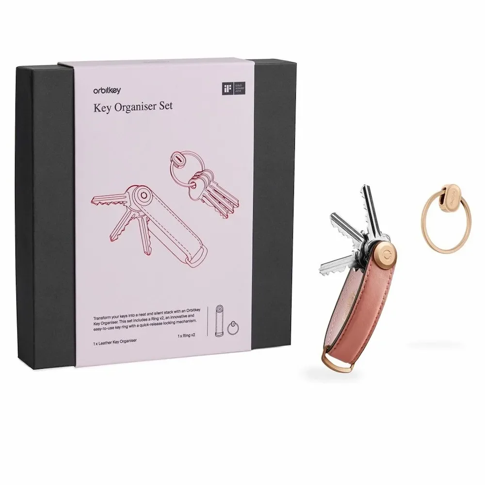 Orbitkey Gift Set - Leather Key Organizer Cotton Candy