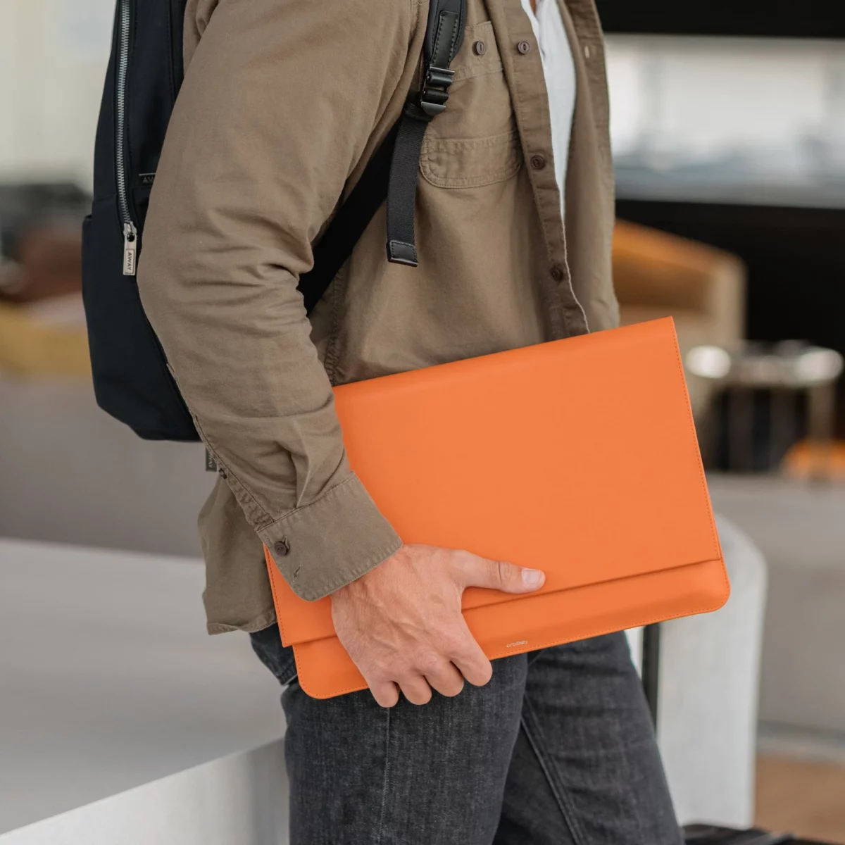 Orbitkey Hybrid Laptop Sleeve Terracotta / 14" Zoll, Detailansicht 5 | One Horizon