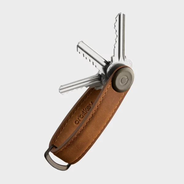 Orbitkey Key Organizer Crazy-Horse - Chestnut brown