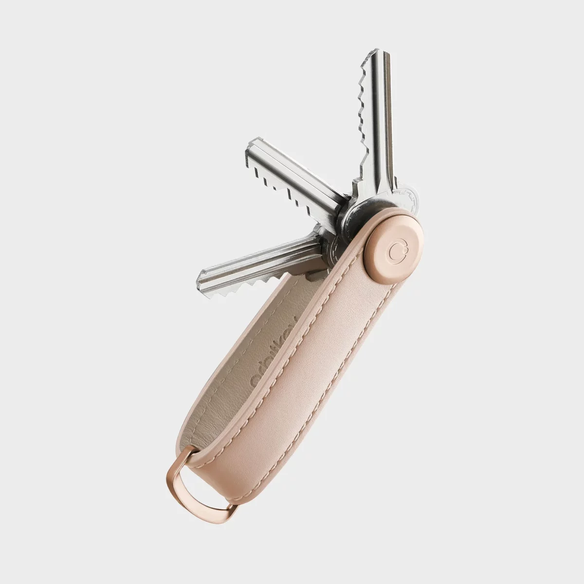Orbitkey Leather Key Organizer (Nude) with Keys | One Horizon