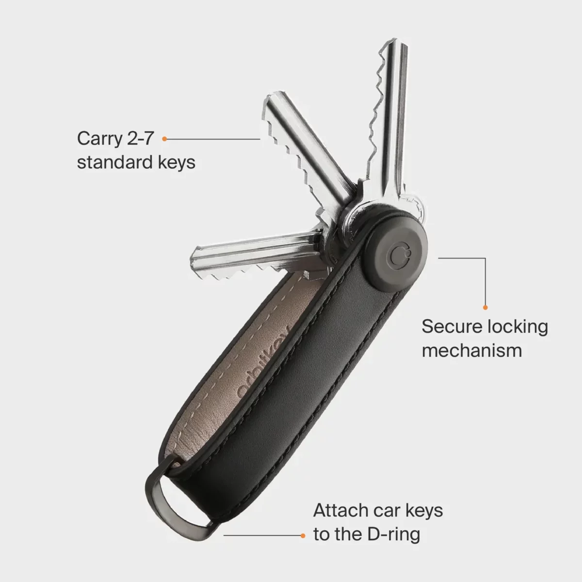 Orbitkey Leather Key Organizer, Overview 1 | One Horizon