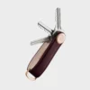 Porte-clés Orbitkey en cuir « Wine » avec clés | One Horizon