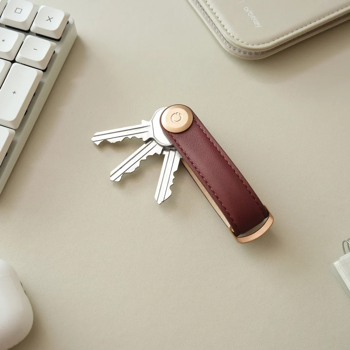 Orbitkey Key Organiser Leder Wine, Detailansicht 5 | One Horizon