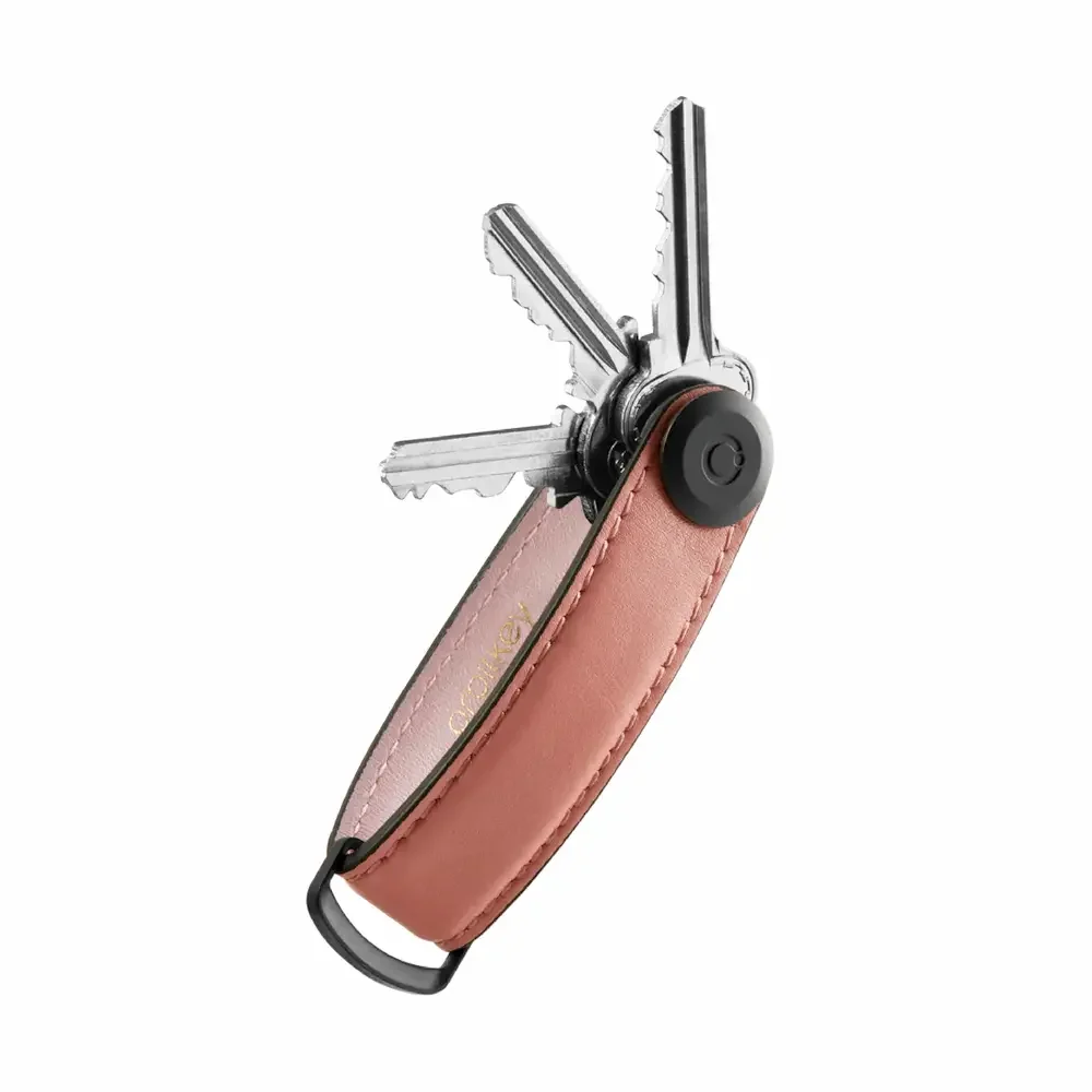 Orbitkey Key Organiser Limited Edition Leder Koralle mit Schlüsseln | One Horizon
