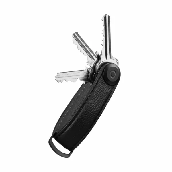 Orbitkey Key Organizer, Pebbled Leather - Caviar