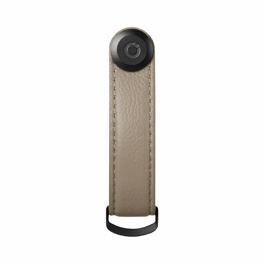 Orbitkey Key Organizer, Pebbled Leather, Ecru, Detail View 3 | One Horizon