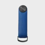 Vorderseite des Orbitkey Key Organiser Tracker in Cobalt, geschlossen mit Edelstahl-Verschluss und D-Ring