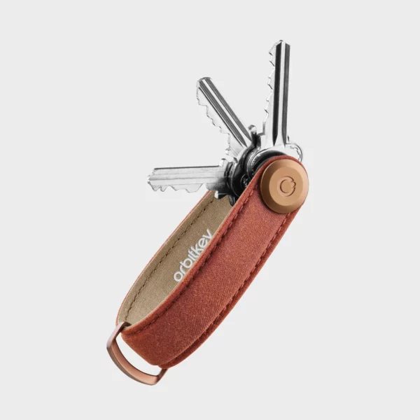Orbitkey Schlüsselorganisator Waxed Canvas - Brick Red
