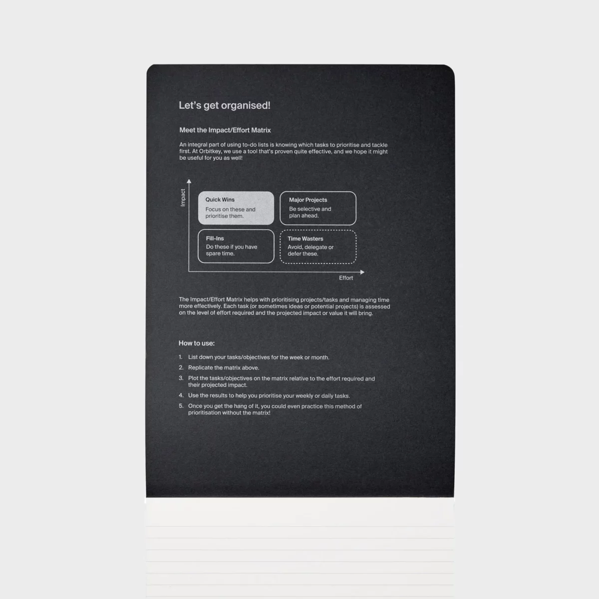 Orbitkey Notizblock A4 (3er-Pack), Detailansicht 4 | One Horizon
