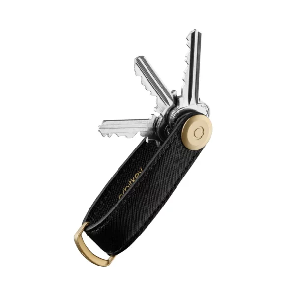 Orbitkey Schlüsselorganisator Saffiano - Lakritze Schwarz
