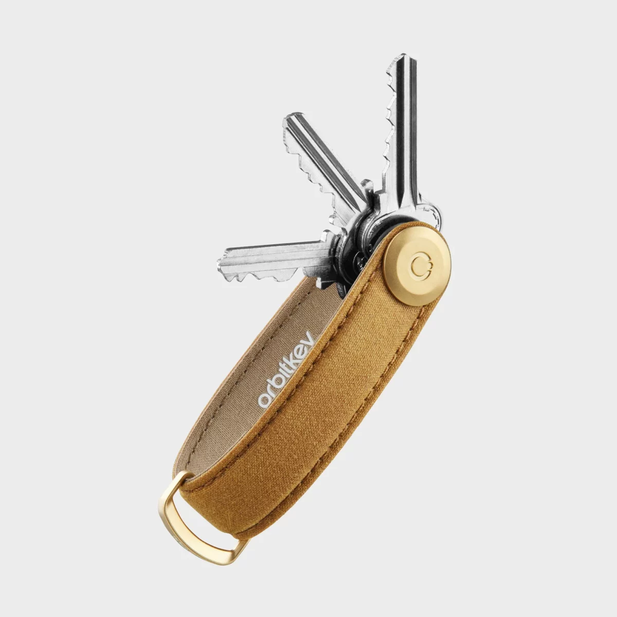 Orbitkey Key Organizer, Waxed Canvas Golden Sand