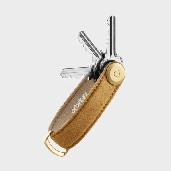 Porte-clés Orbitkey en toile cirée - Sable doré