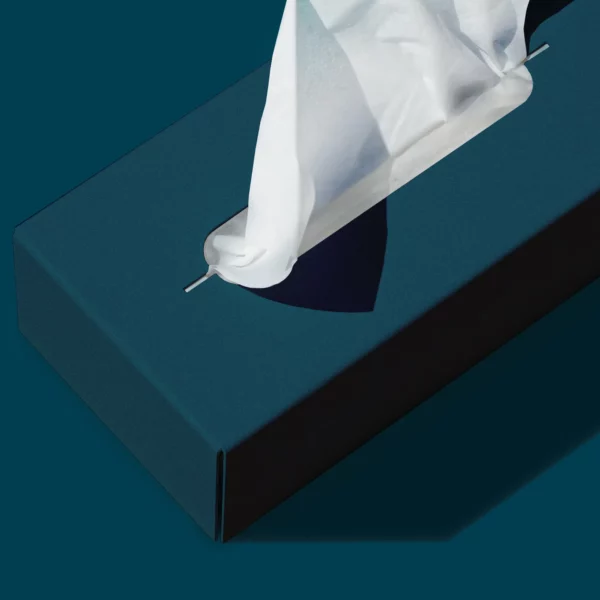 Peppermint Products Kosmetiktücherbox Ozeanblau, Detailansicht 2 | One Horizon