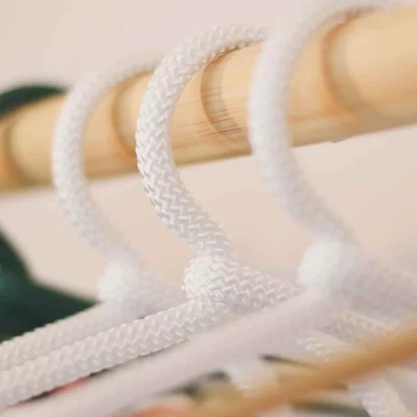 Peppermint Products Rope Hanger Kleiderbügel 3er-Set Weiss, Detailansicht 2 | One Horizon