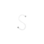 Crochets en S pour corde, lot de 5 Blanc