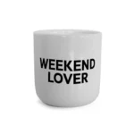 Mug PLTY Typo « Weekend Lover », vue détaillée 2 | One Horizon