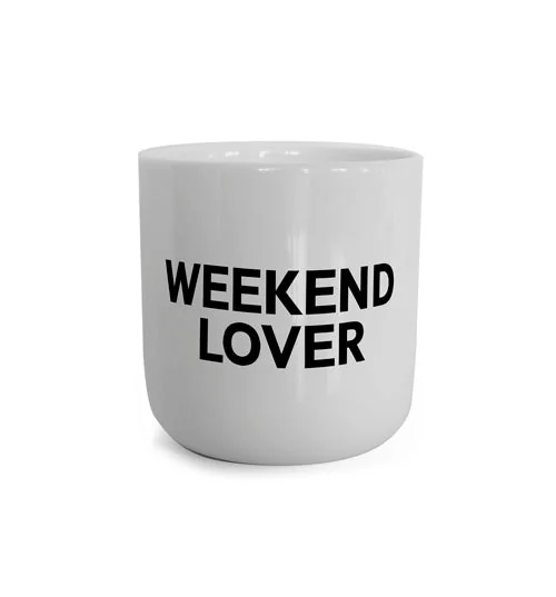 Mug PLTY Typo « Weekend Lover », vue détaillée 2 | One Horizon