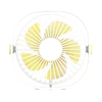 Mini ventilateur de bureau Qushini jaune, vue détaillée 2 | One Horizon
