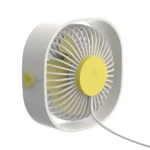 Mini ventilateur de bureau Qushini jaune, vue détaillée 3 | One Horizon