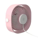 Mini ventilateur de bureau Qushini rose, vue détaillée 2 | One Horizon