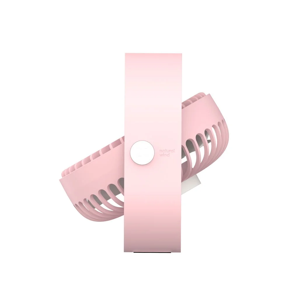 Mini ventilateur de bureau Qushini rose, vue détaillée 3 | One Horizon