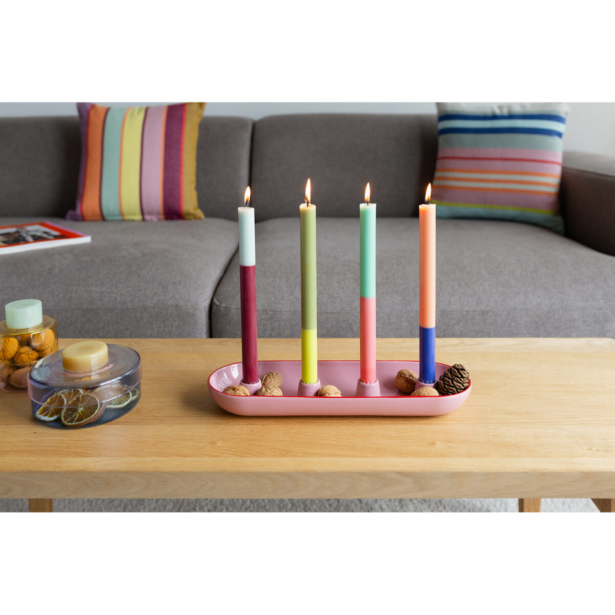 Remember Adventskranzschale Lucia oval Rosa | One Horizon