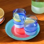 Remember Jill Glasses, Set of 2, Blue, Detail View 2 | One Horizon